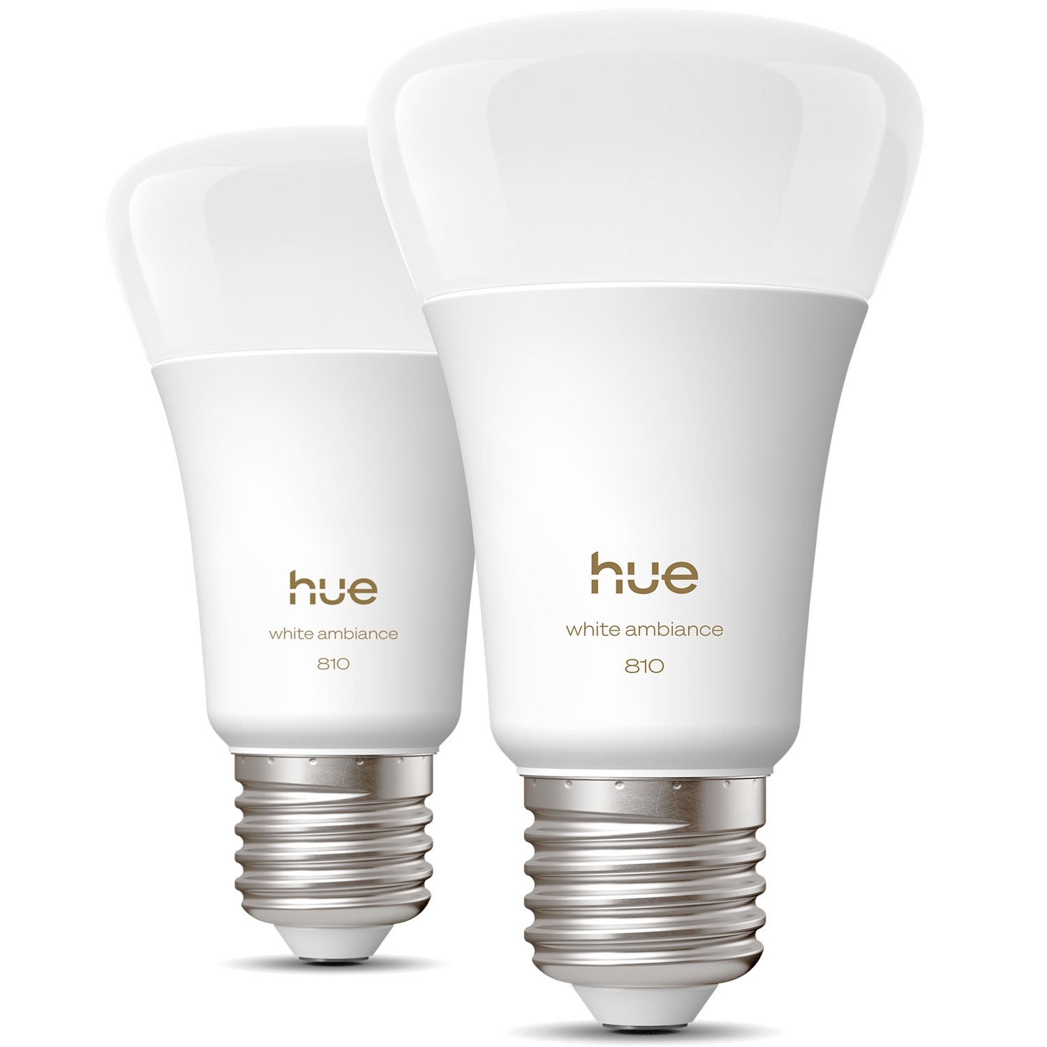 Smart LED Bulb E27 810lm, White Ambiance, 2-Pack