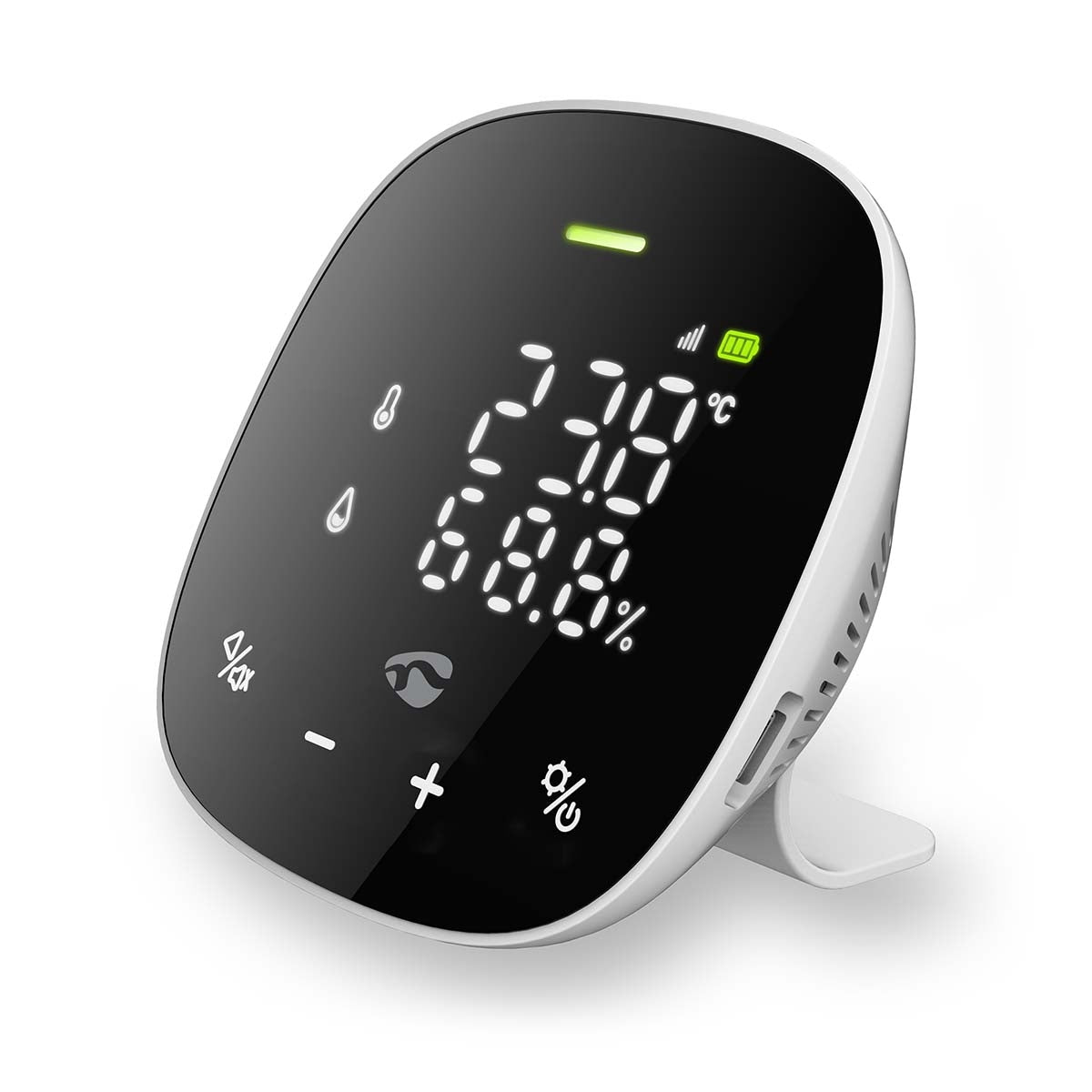 SmartLife Air Quality Monitor | Wi-Fi | Including display | Carbon Dioxide (CO2) / Humidity / Temperature | Android™ / IOS | Black / White