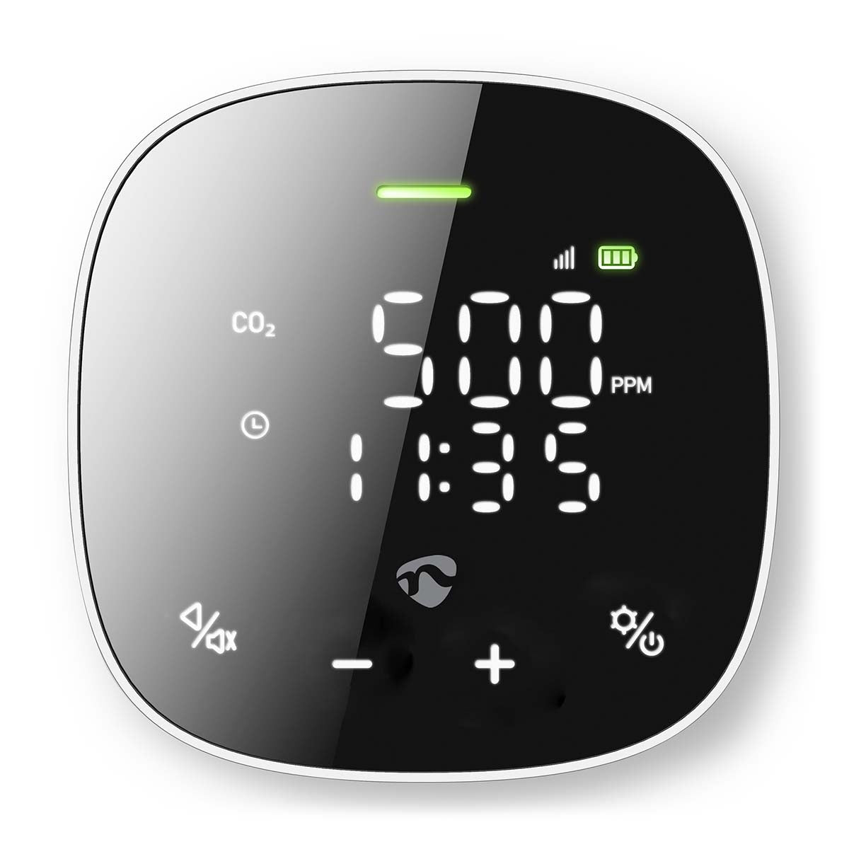 SmartLife Air Quality Monitor | Wi-Fi | Including display | Carbon Dioxide (CO2) / Humidity / Temperature | Android™ / IOS | Black / White