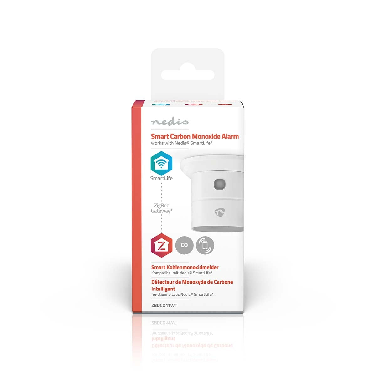 SmartLife CO Detector | Zigbee 3.0 | Battery powered | Donor life cycle: 10 years | EN 50291 | Android™ / IOS | With test button | 85 dB| White