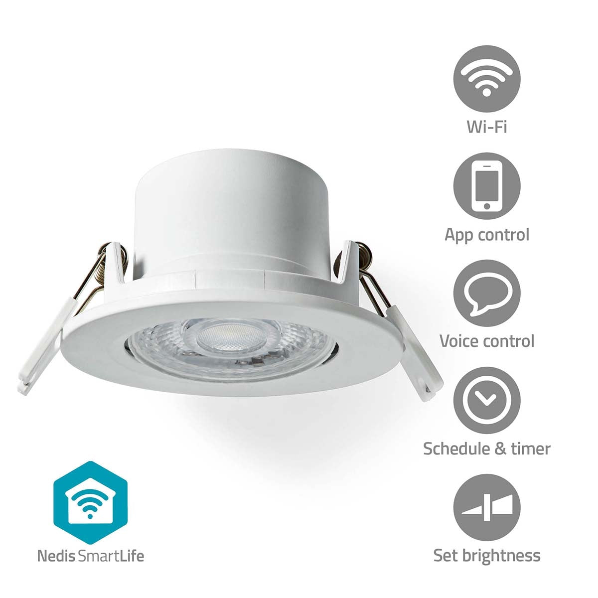 SmartLife Ceiling lamp | Wi-Fi | Warm to cool white | Round | Diameter: 52 mm | 360 lm | 2700 - 6500 K | IP20 | Energy class: F | Android™ / IOS