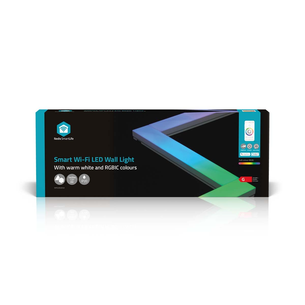 SmartLife Christmas Lighting | Bar on the Wall | Wi-Fi | RGBIC / Warm White | Android™ / IOS