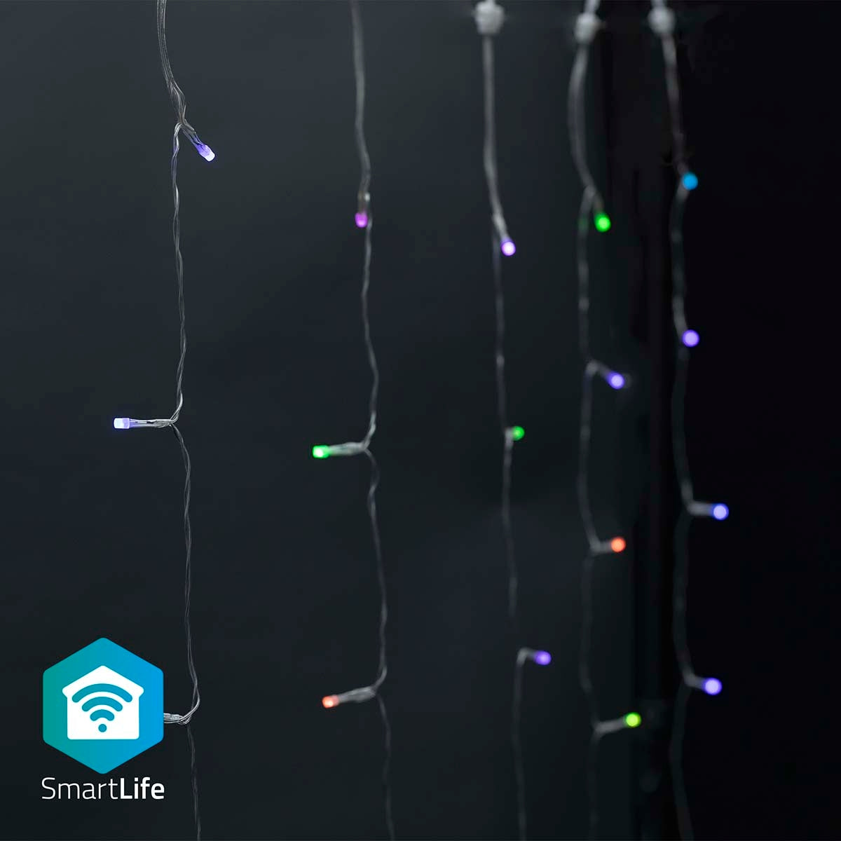SmartLife Christmas Lighting | Curtain | Wi-Fi | RGB | 180 LEDs | 3 m| Android™ / IOS
