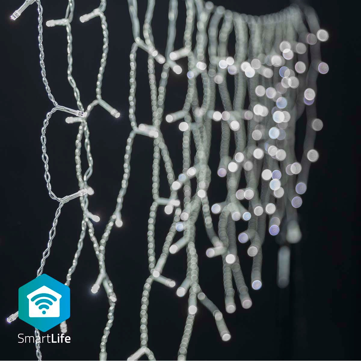 SmartLife Christmas Lighting | Icicles | Wi-Fi | Cold White | 240 LEDs | 5.00 m | Android™ / IOS