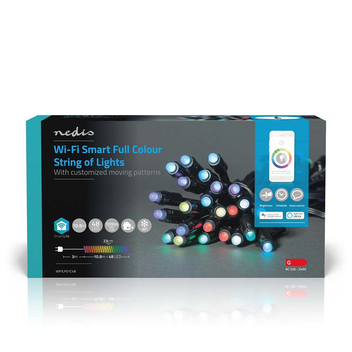 SmartLife Christmas Lighting | Party lights | Wi-Fi | RGB | 48 LEDs | 10.80 m | Android™ / IOS