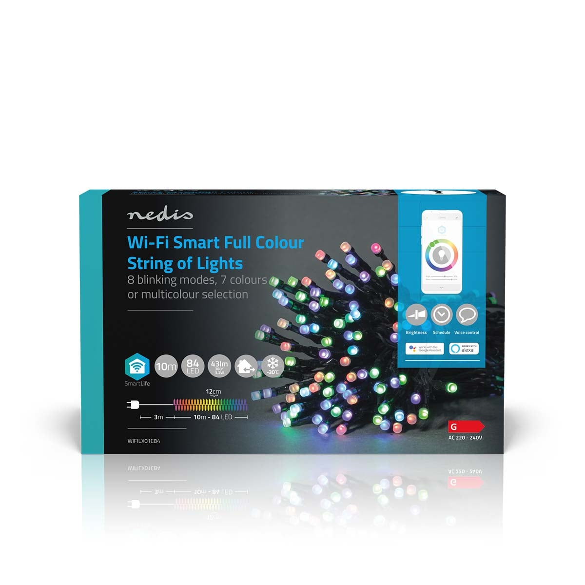 SmartLife Christmas Lighting | String | Wi-Fi | RGB | 84 LEDs | 10.0 m | Android™ / IOS