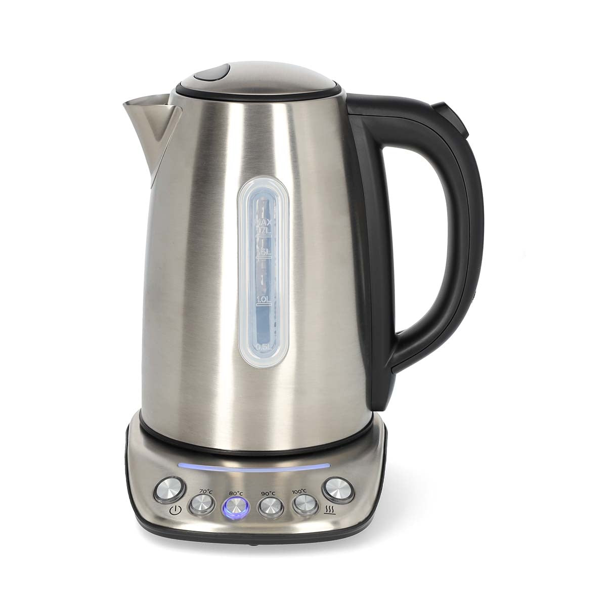 SmartLife Electric Kettle | Wi-Fi | 1.7 l | Stainless Steel | 70,80,90,100 °C | Temperature indicator | Rotatable 360 degrees | Concealed heating element | Strix® controller | Android™ / IOS