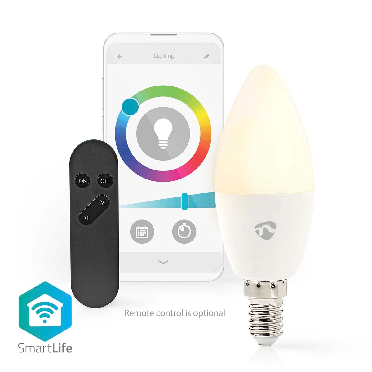 SmartLife Full Color Light Bulb | Wi-Fi | E14 | 470 lm | 4.9 W| RGB / Warm to cool white | 2700 - 6500 K | Android™ / IOS | Light | 1 pc.