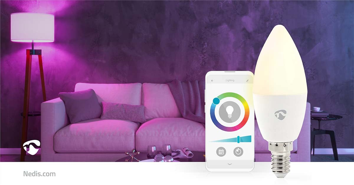 SmartLife Full Color Light Bulb | Wi-Fi | E14 | 470 lm | 4.9 W| RGB / Warm to cool white | 2700 - 6500 K | Android™ / IOS | Light | 1 pc.