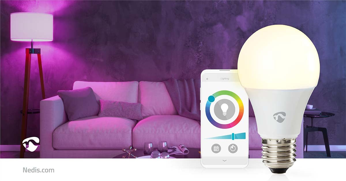 SmartLife Full Color Light Bulb | Wi-Fi | E27 | 806 lm | 9 W| RGB / Warm to cool white | 2700 - 6500 K | Android™ / IOS | Light bulb | 1 pc.