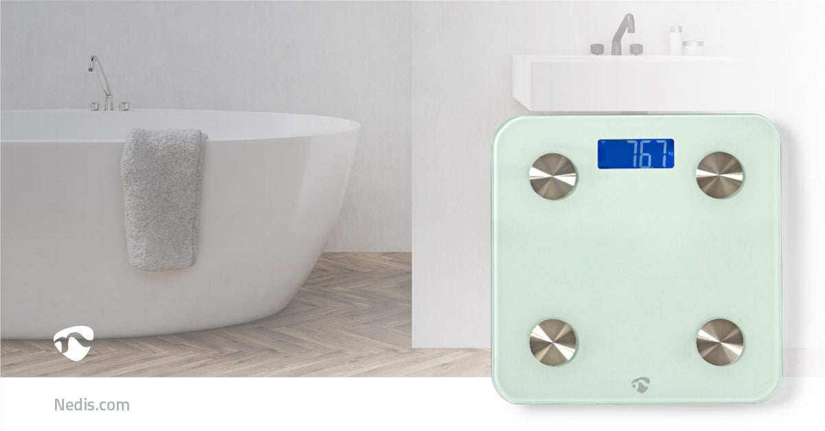 SmartLife Health Scales | Wi-Fi | Bone / BMR / Fat / Muscle / Water / Weight | 8 | Max load: 180 kg | Android™ / IOS | Glass | White