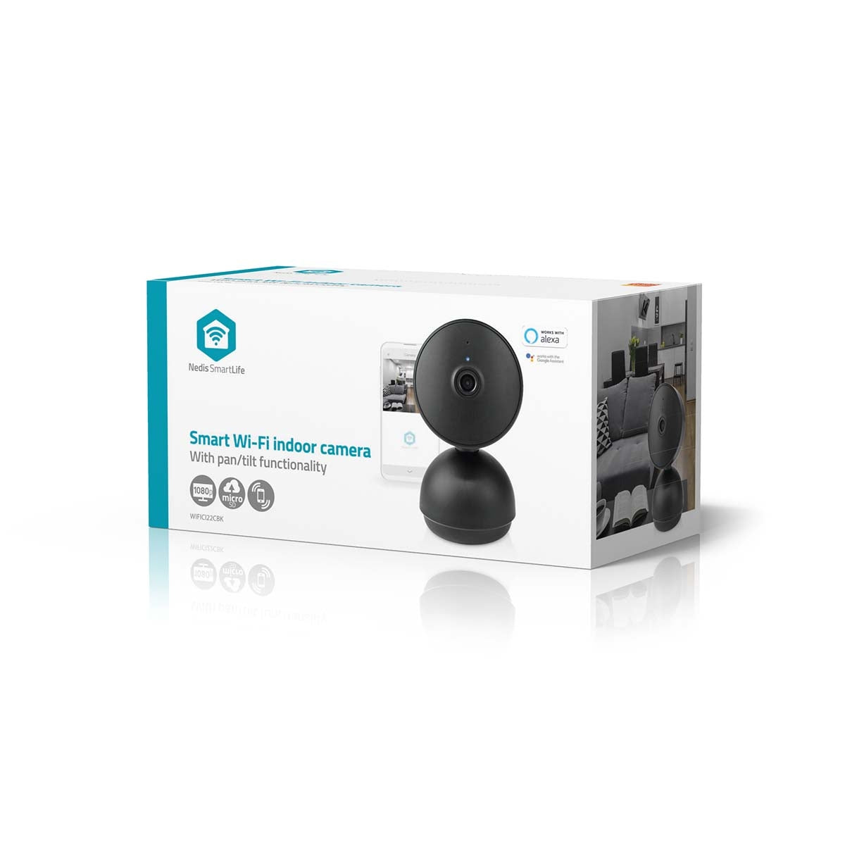 SmartLife Indoor Camera | Wi-Fi | Full HD 1080p | Pan tilt | Cloud Storage (optional) / microSD (not included) / Onvif | With motion sensor | Night vision | Black