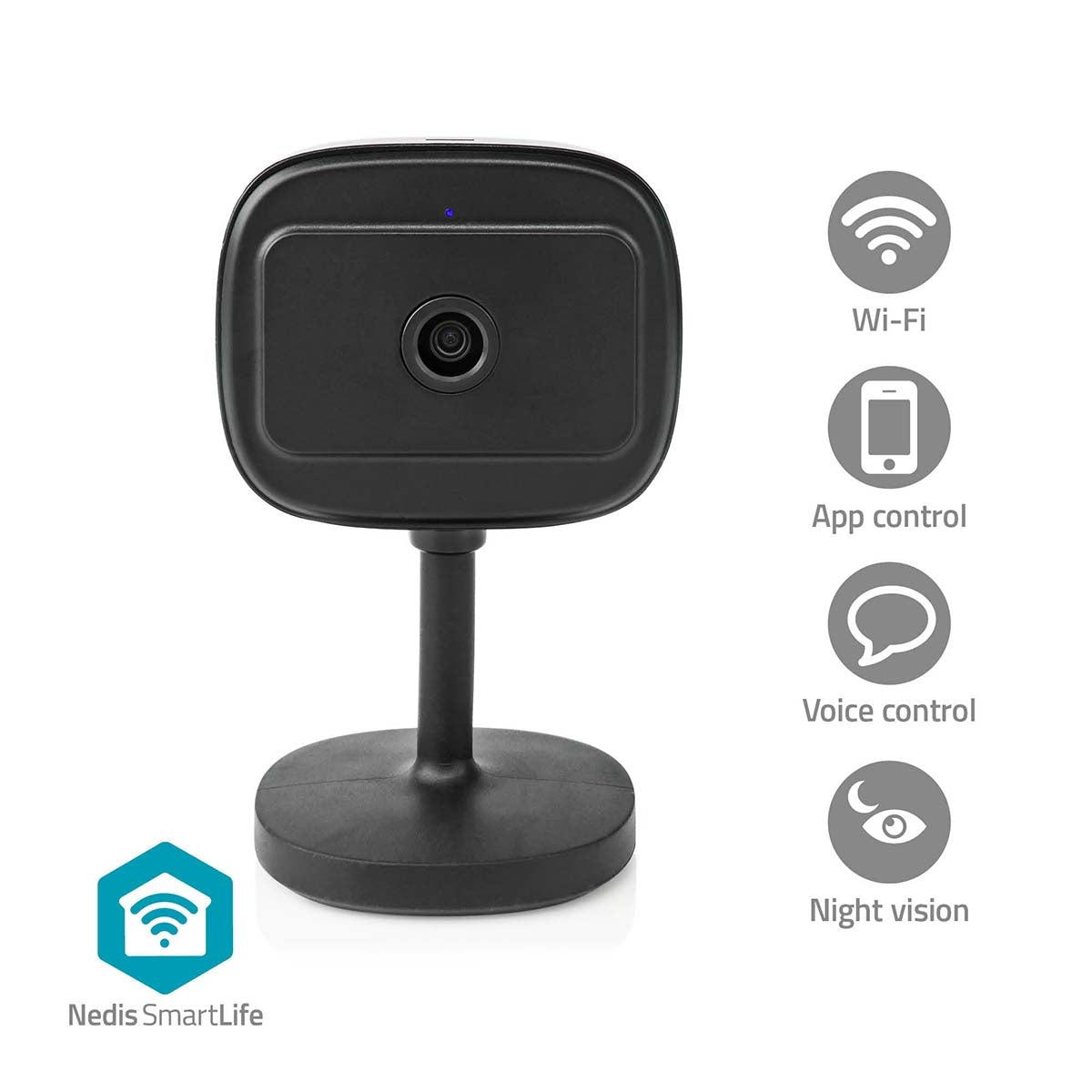 SmartLife Indoor Camera | Wi-Fi | Full HD 1080p | microSD (not included) / Cloud storage (optional) / Onvif | With motion sensor | Night vision