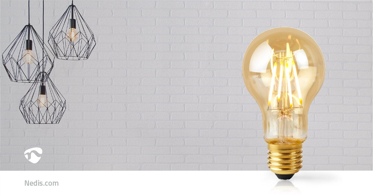 SmartLife LED Filament Bulb | Wi-Fi | E27 | 500 lm | 5 W | Warm White | 2200 K | Glass | Android™ / IOS | A60 | 1 pcs