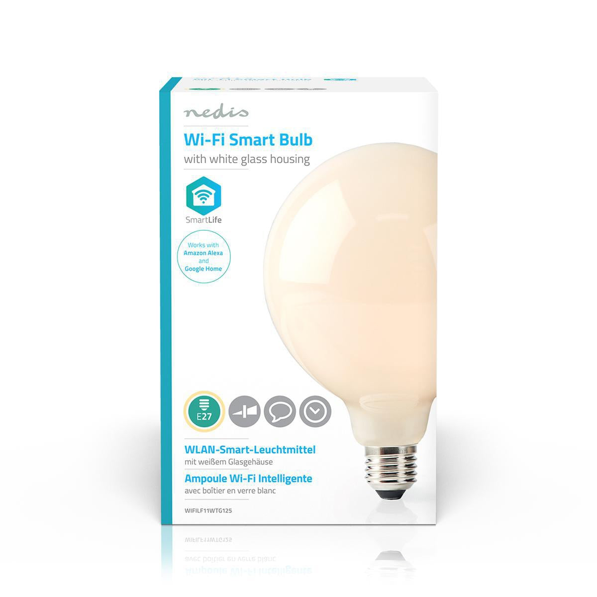 SmartLife LED Filament Bulb | Wi-Fi | E27 | 500 lm | 5 W | Warm White | 2700 K | Glass | Android™ / IOS | G125 | 1 pcs