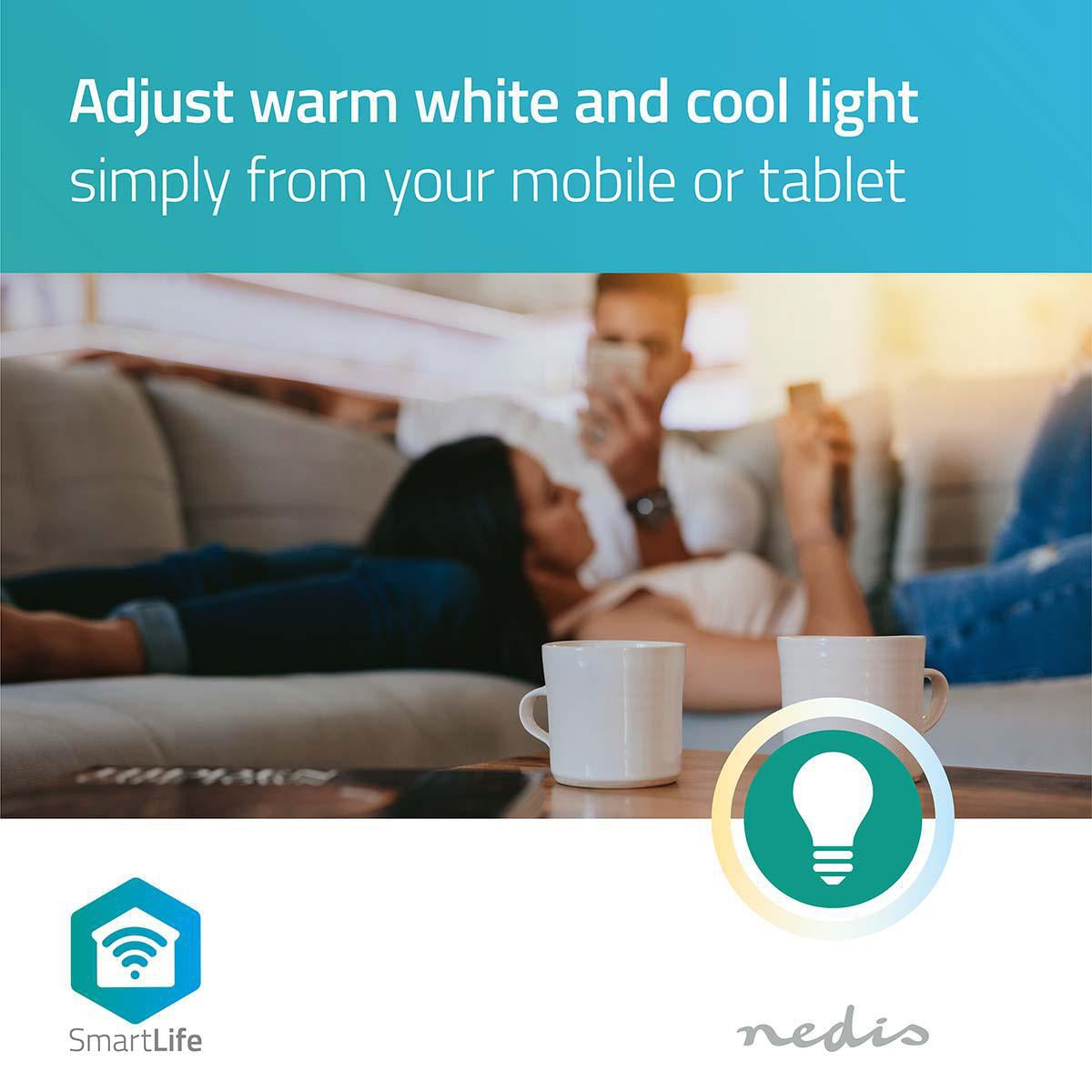 SmartLife LED Lamps | Wi-Fi | B22 | 800 lm | 9 W| Warm White | 2700 K| Android™ / IOS | A60 | 1 pc.