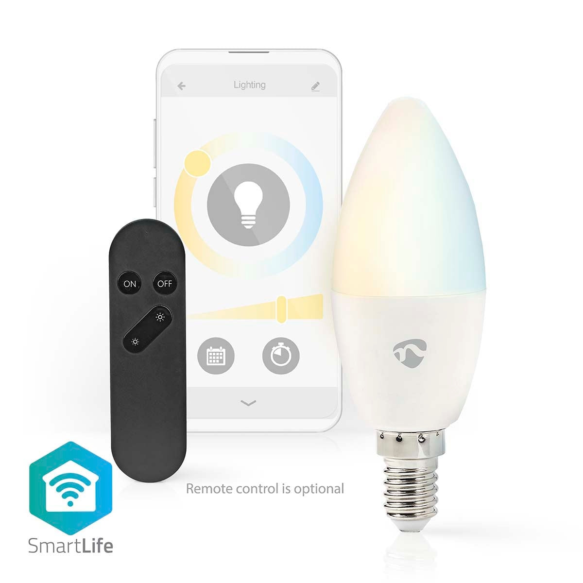 SmartLife LED Lamps | Wi-Fi | E14 | 470 lm | 4.9 W| Warm to cool white | 2700 - 6500 K | Android™ / IOS | Light | 1 pc.