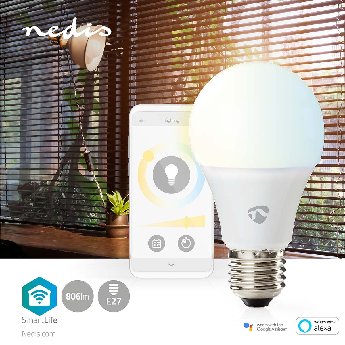 SmartLife LED Lamps | Wi-Fi | E27 | 806 lm | 9 W| Warm to cool white | 2700 - 6500 K | Android™ / IOS | Light bulb | 1 pc.