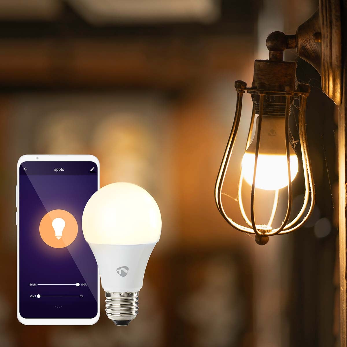 SmartLife LED Lamps | Wi-Fi | E27 | 806 lm | 9 W| Warm to cool white | 2700 - 6500 K | Android™ / IOS | Light bulb | 1 pc.