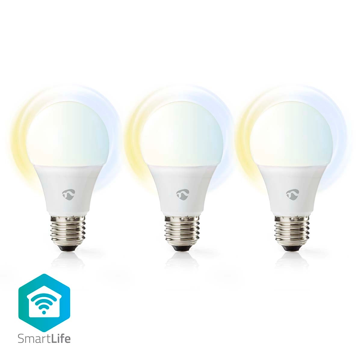 SmartLife LED Lamps | Wi-Fi | E27 | 806 lm | 9 W| Warm to cool white | 2700 - 6500 K | Android™ / IOS | Light bulb | 3 pcs.