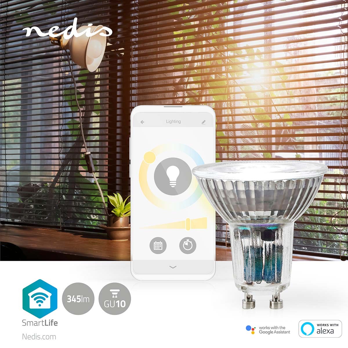SmartLife LED Spot | Wi-Fi | GU10 | 345 lm | 4.9 W| Warm to cool white | 2700 - 6500 K | Energy class: G | Android™ / IOS | PAR16 | 1 pc.