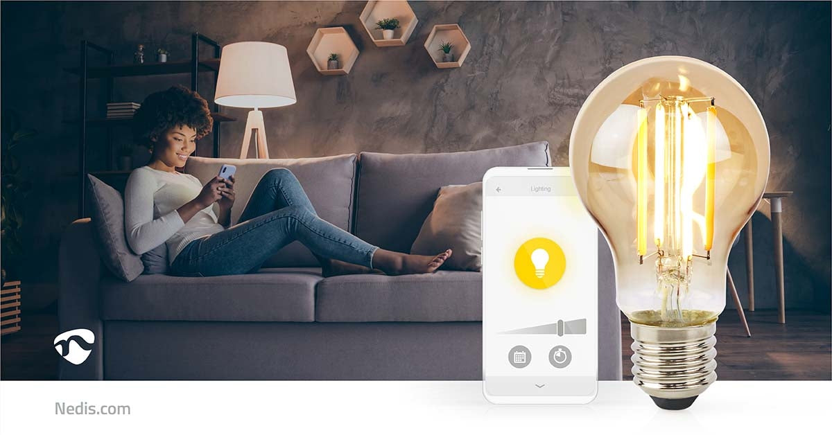 SmartLife LED vintage lamp | Wi-Fi | E27 | 806 lm | 7 W| Warm White | 1800 - 3000 K | Glass | Android™ / IOS | Light bulb | 1 pc.