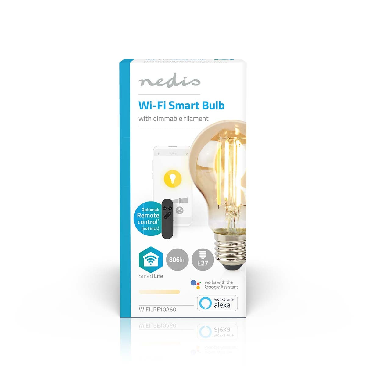 SmartLife LED vintage lamp | Wi-Fi | E27 | 806 lm | 7 W| Warm White | 1800 - 3000 K | Glass | Android™ / IOS | Light bulb | 1 pc.
