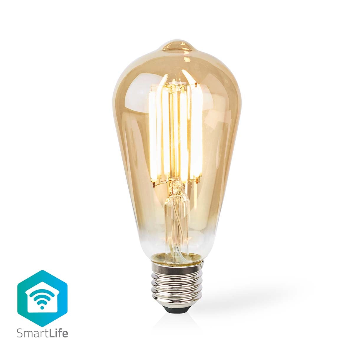 SmartLife LED vintage lamp | Wi-Fi | E27 | 806 lm | 7 W| Warm White | 1800 - 3000 K | Glass | Android™ / IOS | ST64 | 1 pc.