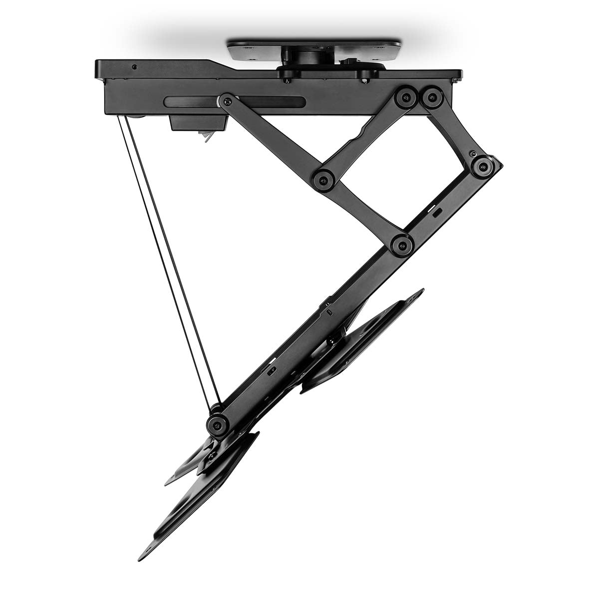 SmartLife Motorised TV Ceiling Mount | 23 - 65 " | Maximum supported screen weight: 30 kg | Rotatable | Tiltable | Minimum ceiling distance: 140 mm | Remote controlled | Steel | Black