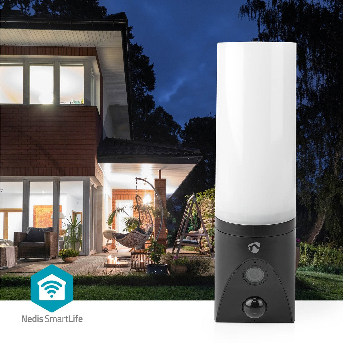SmartLife Outdoor Camera | Wi-Fi | Ambient light | Full HD 1080p | IP65 | Cloud Storage (optional) / microSD (not included) / Onvif | 100 - 240 V AC | With motion sensor | Night vision | Black