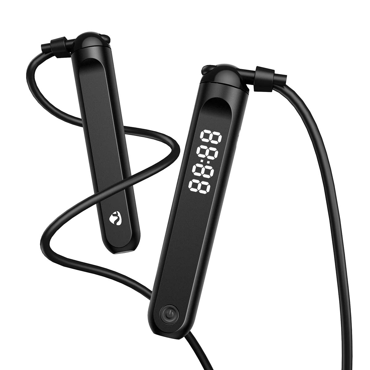 SmartLife Outdoor Sports | Skipping rope | Bluetooth | Dual Hall sensor | LED Display | PVC | 3.00 m | Drawstring / Cordless Balls | Black