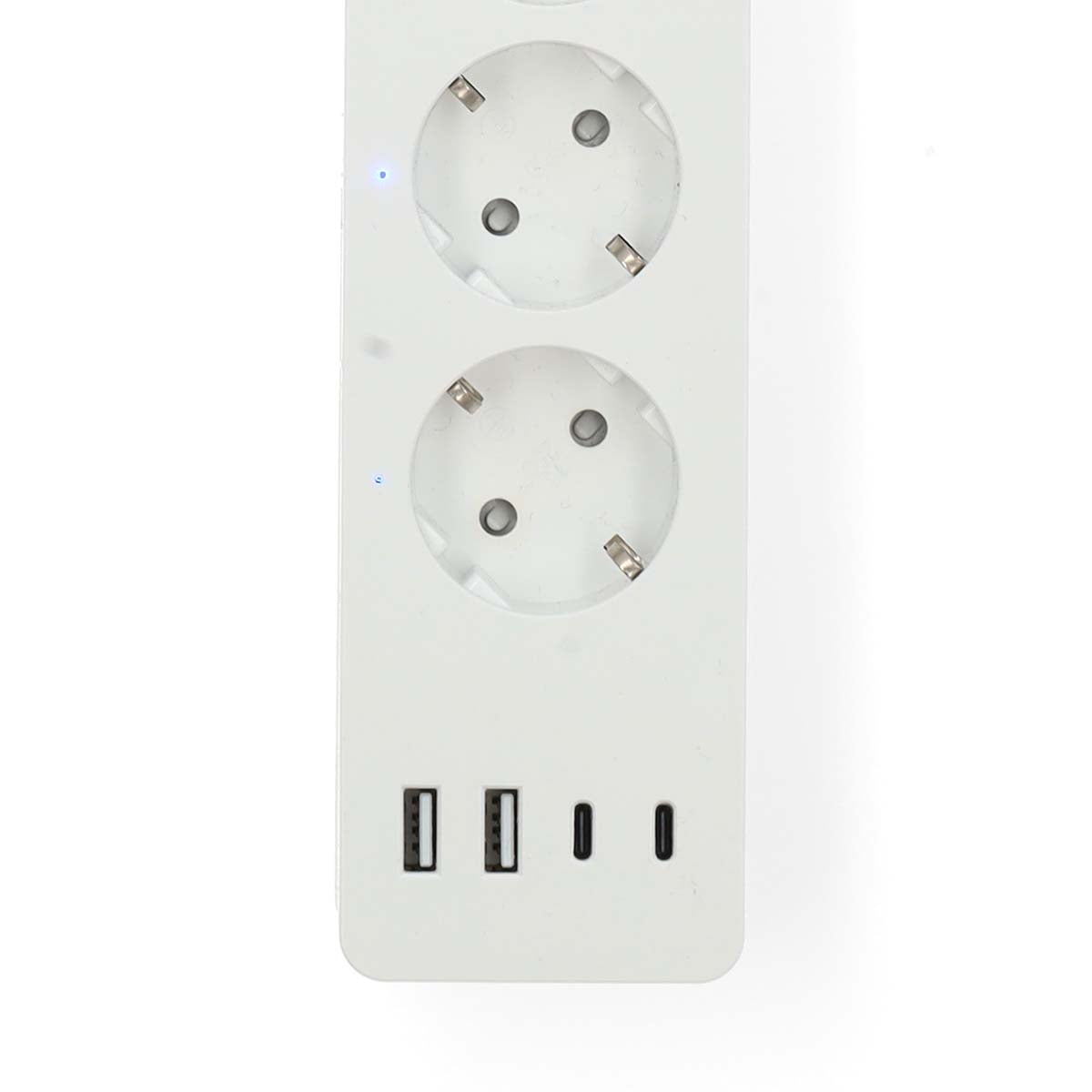 SmartLife Power Strip | Wi-Fi | Hybrid (CEE 7/7) / USB A / USB-C™ | 16 A | 3680 W | 2.00 m | 0 - 55 °C | Android™ / IOS | White