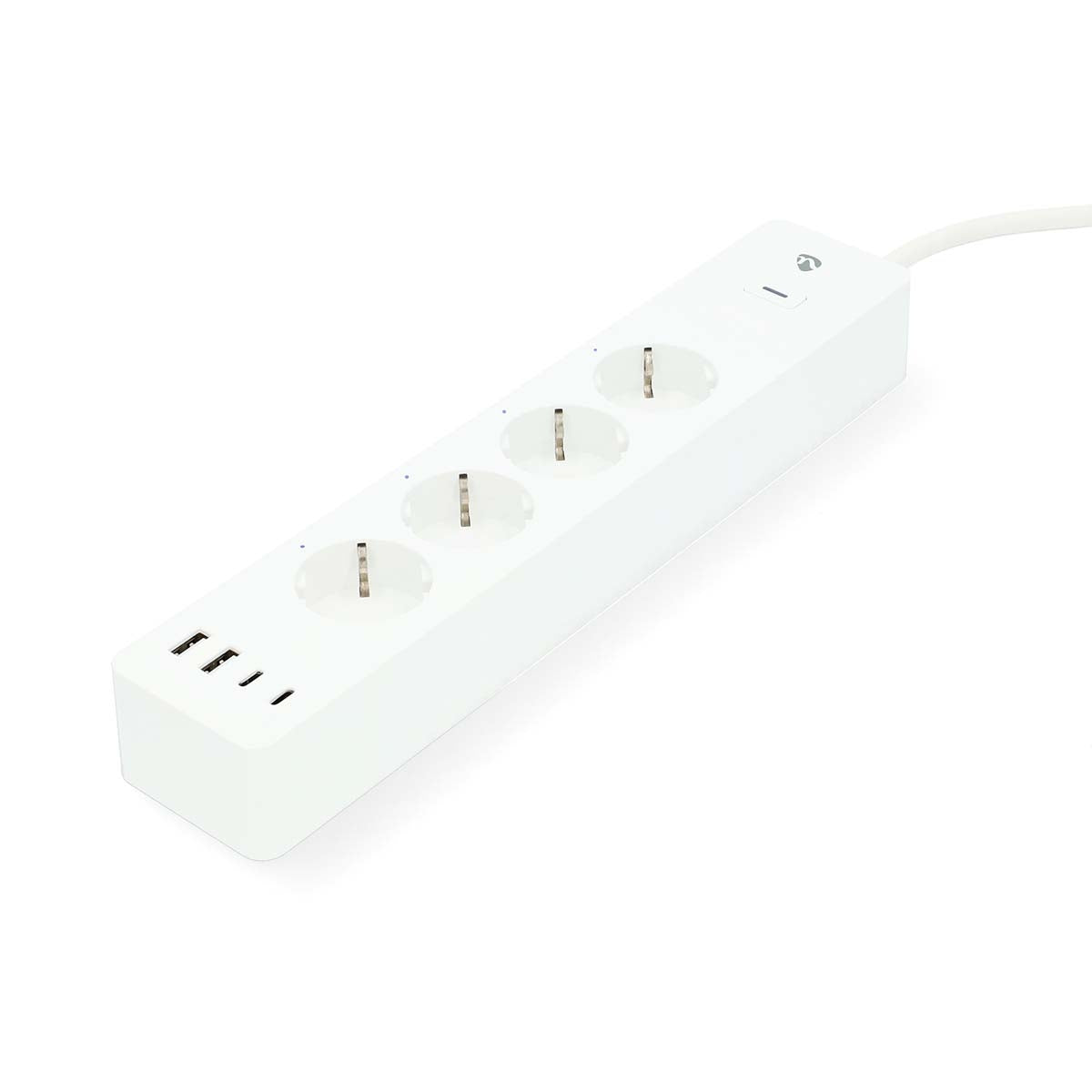 SmartLife Power Strip | Wi-Fi | Hybrid (CEE 7/7) / USB A / USB-C™ | 16 A | 3680 W | 2.00 m | 0 - 55 °C | Android™ / IOS | White
