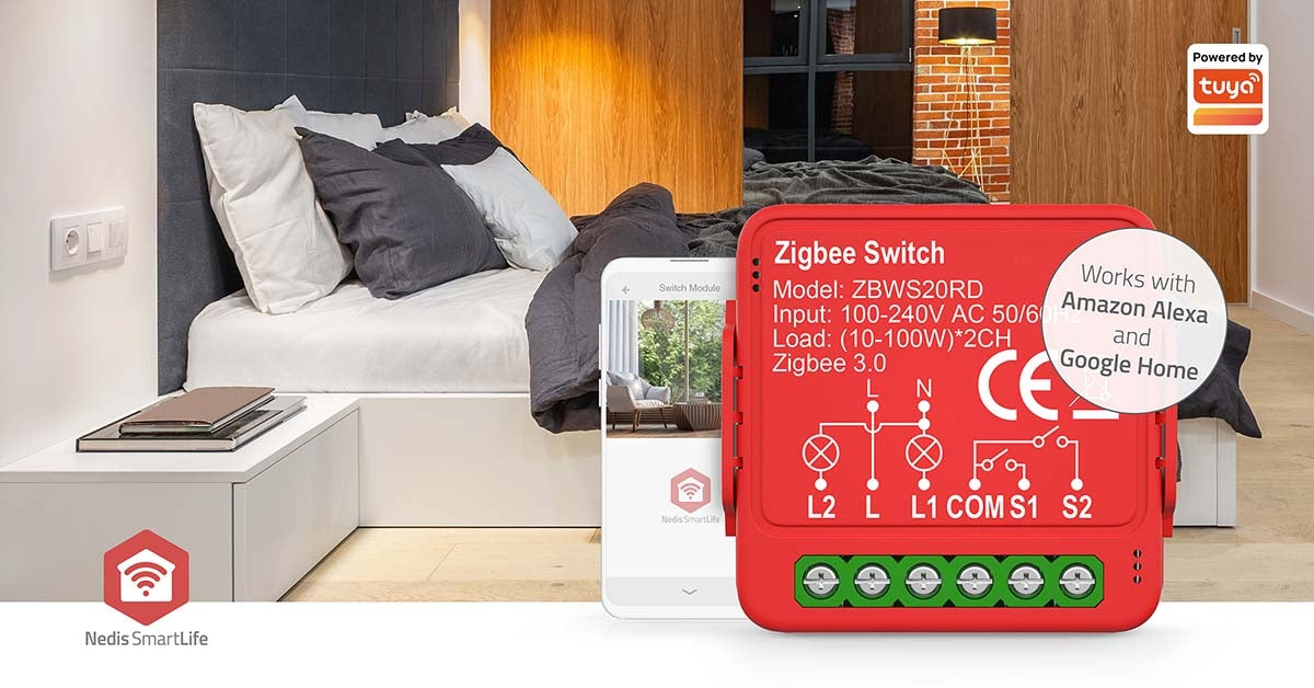 SmartLife Power Switch | Zigbee 3.0 | 2x100 W | Terminal Connection | App available for: Android™ / IOS