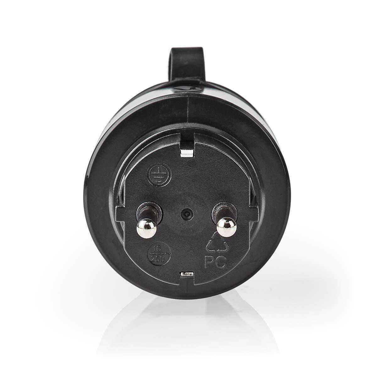 SmartLife Smart Plug | Wi-Fi | IP44 | 3680 W | Earthed plug / Type F (CEE 7/7) | -5 - 40 °C | Android™ / IOS | Black