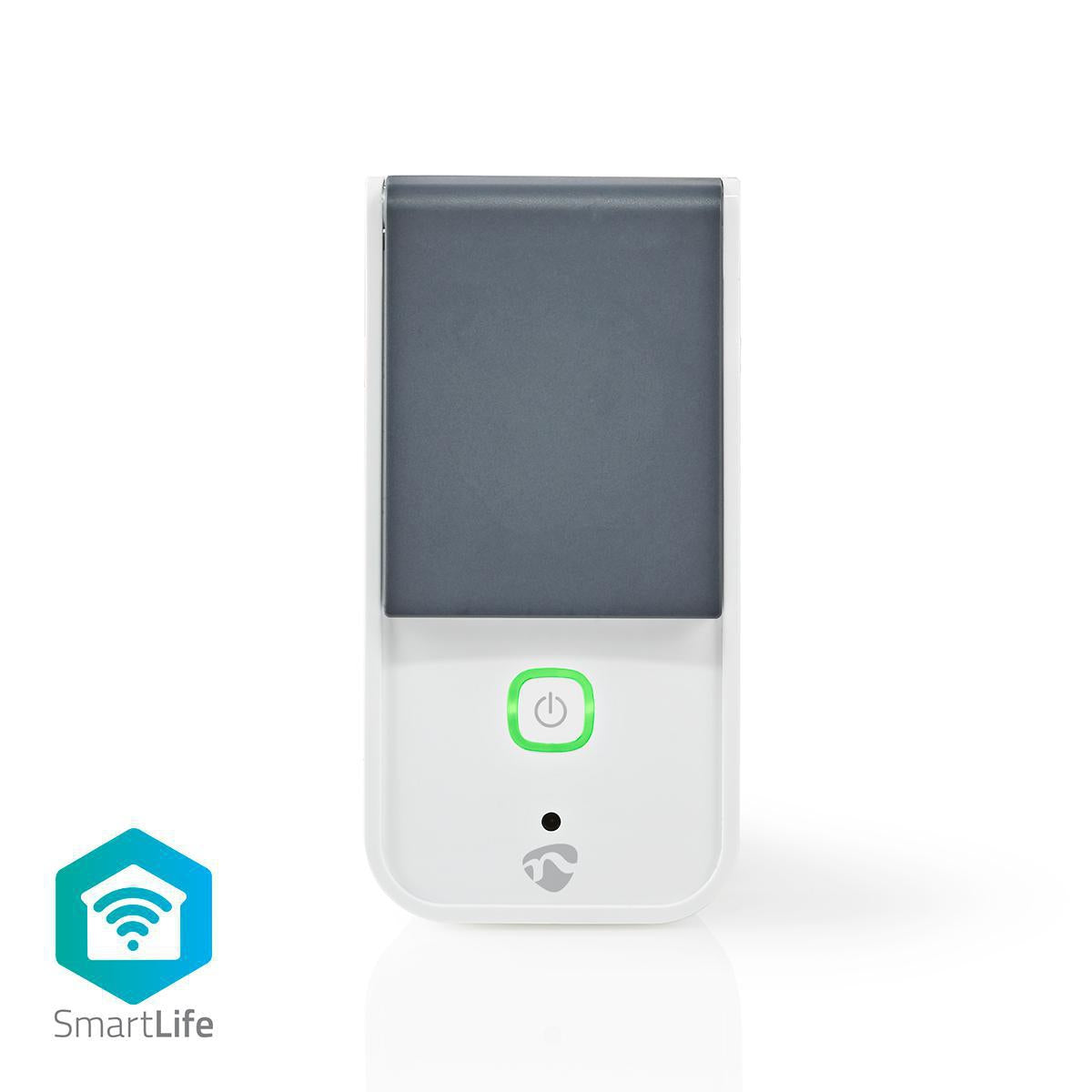 SmartLife Smart Plug | Wi-Fi | IP44 | Current meter | 3680 W | Earthed plug / Type F (CEE 7/7) | -30 - 40 °C | Android™ / IOS | Grey/White | 1 pc.