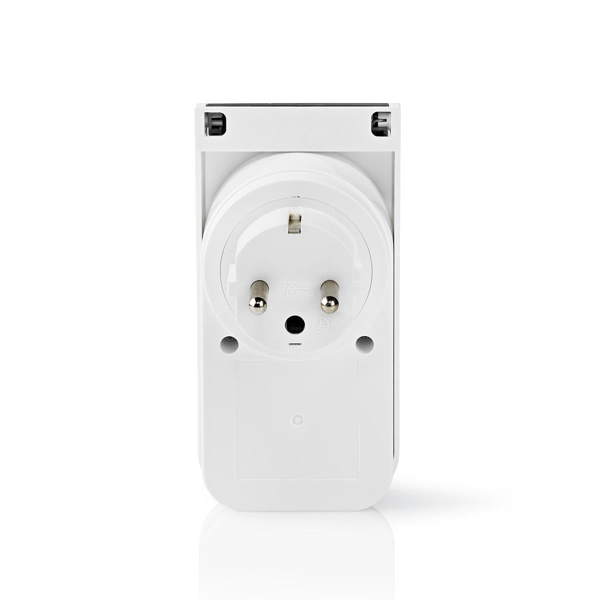 SmartLife Smart Plug | Wi-Fi | IP44 | Current meter | 3680 W | Earthed plug / Type F (CEE 7/7) | -30 - 40 °C | Android™ / IOS | Grey/White | 1 pc.