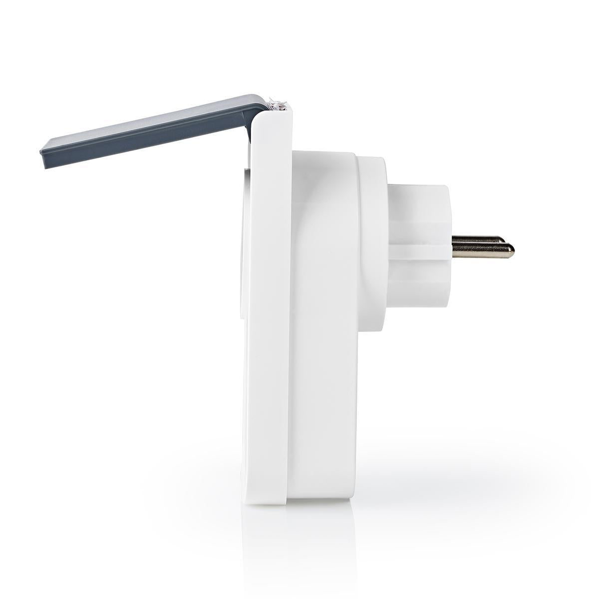 SmartLife Smart Plug | Wi-Fi | IP44 | Current meter | 3680 W | Earthed plug / Type F (CEE 7/7) | -30 - 40 °C | Android™ / IOS | Grey/White | 1 pc.