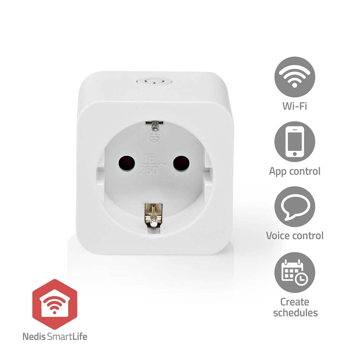 SmartLife Smart Plug | Zigbee 3.0 | IP21 | Power meter | 3680 W | Hybrid (CEE 7/7) | 0 - 55 °C | Android™ / IOS | White | 1 pcs