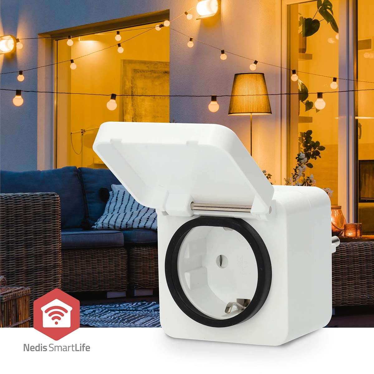 SmartLife Smart Plug | Zigbee 3.0 | IP44 | Power meter | 3680 W | Type F (CEE 7/7) | -10 - 40 °C | Android™ / IOS | White | 1 pcs
