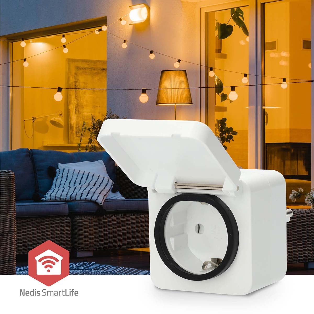 SmartLife Smart Plug | Zigbee 3.0 | IP44 | Power meter | 3680 W | Type F (CEE 7/7) | -10 - 40 °C | Android™ / IOS | White | 1 pcs