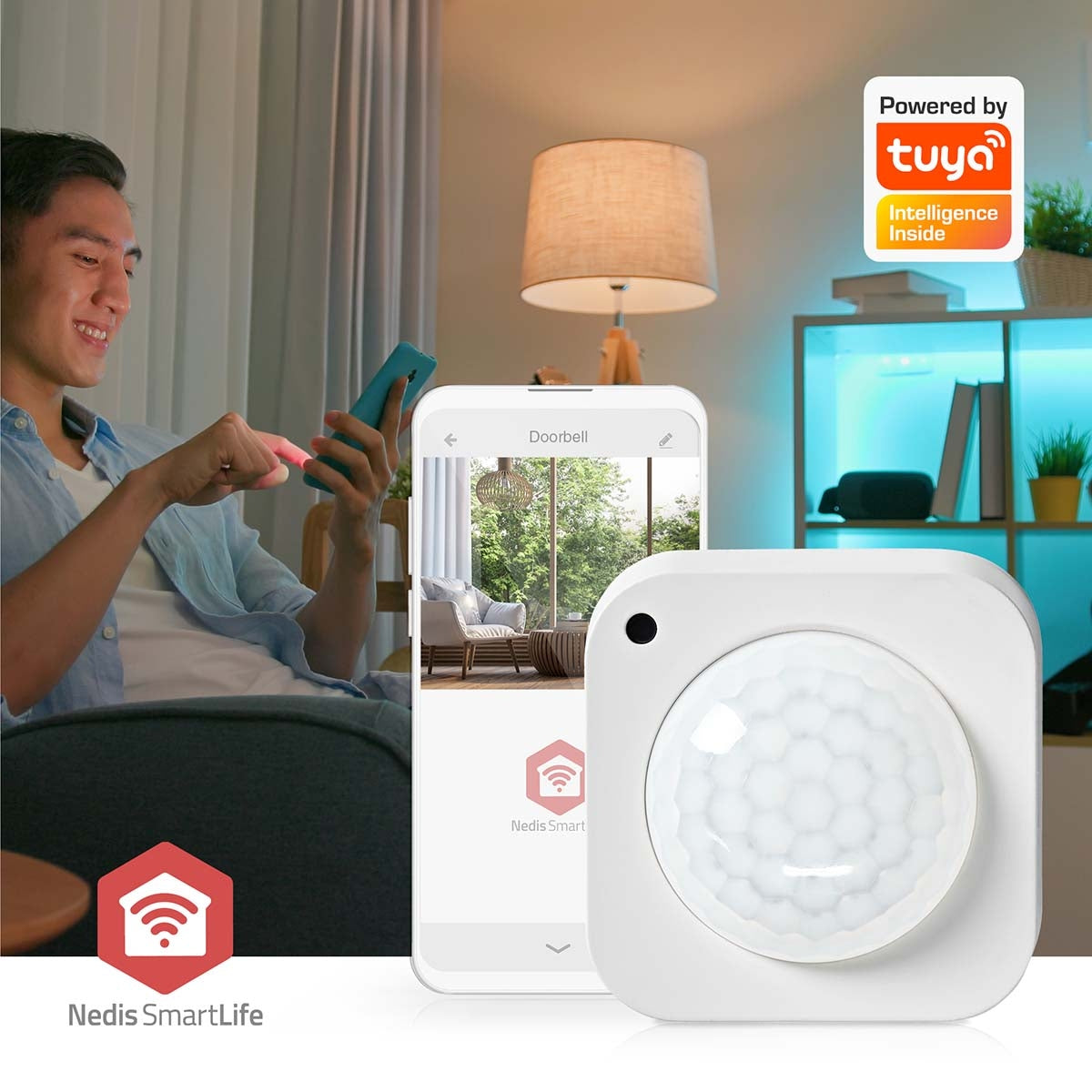 SmartLife Smart motion sensor | Zigbee 3.0 | Battery powered / USB power | Detector angle: 100 ° | Detector range: 7 m | Max. battery life: 24 Months | White