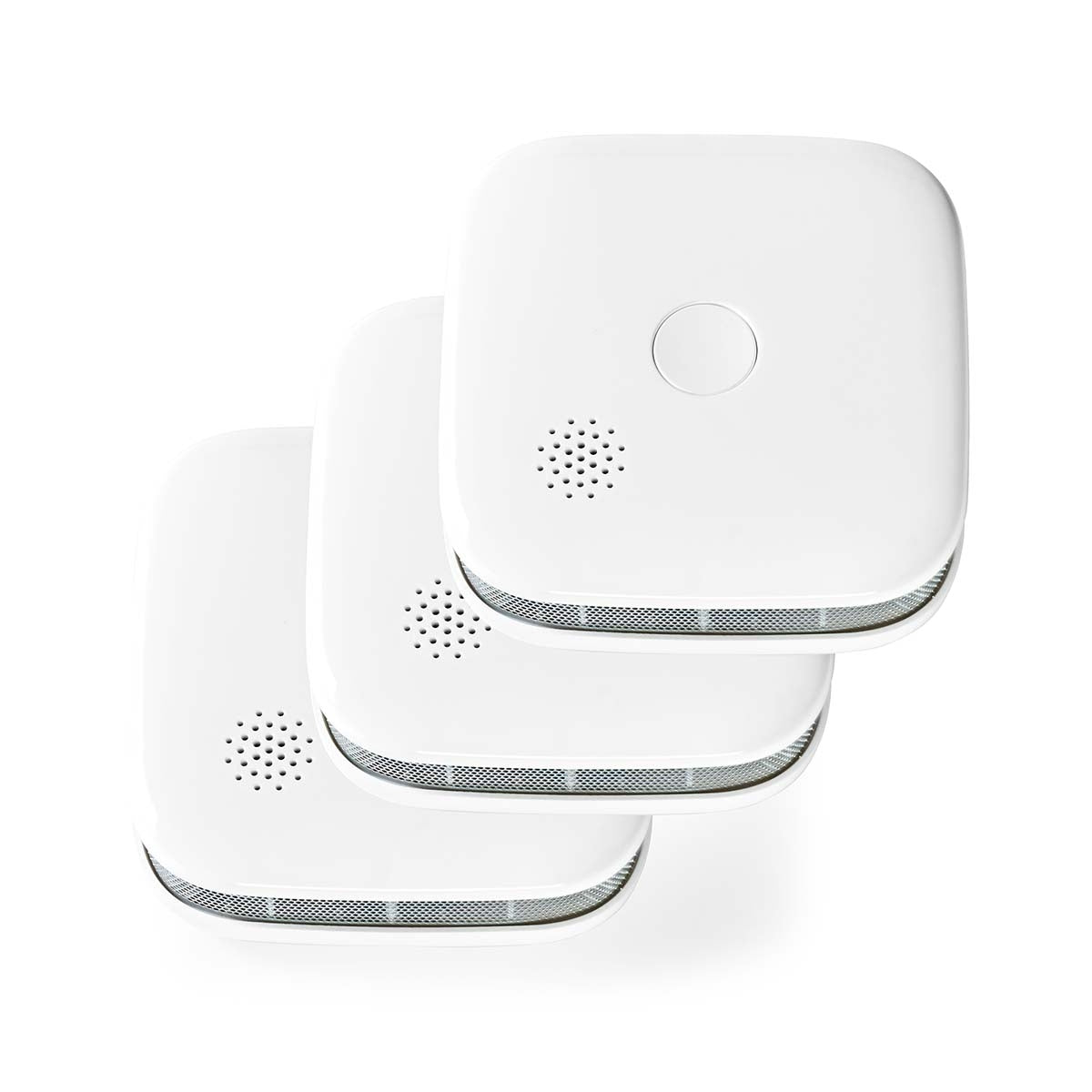 SmartLife Smoke Detector | Wi-Fi | Battery Powered | Sensor life cycle: 10 year | EN 14604 | Max. battery life: 24 Months | 85 dB | White | 3 pcs