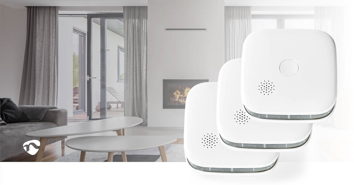 SmartLife Smoke Detector | Wi-Fi | Battery Powered | Sensor life cycle: 10 year | EN 14604 | Max. battery life: 24 Months | 85 dB | White | 3 pcs