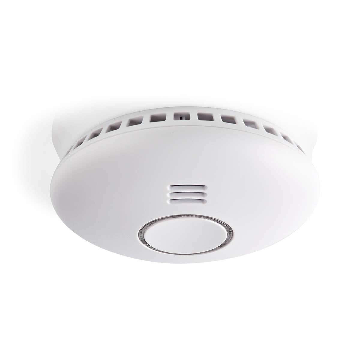 SmartLife Smoke Detector | Wi-Fi | Heat Sensor | Battery powered | Donor life cycle: 10 years | EN 14604 | Max. battery life: 24 months | 85 dB| White | 1 pc.