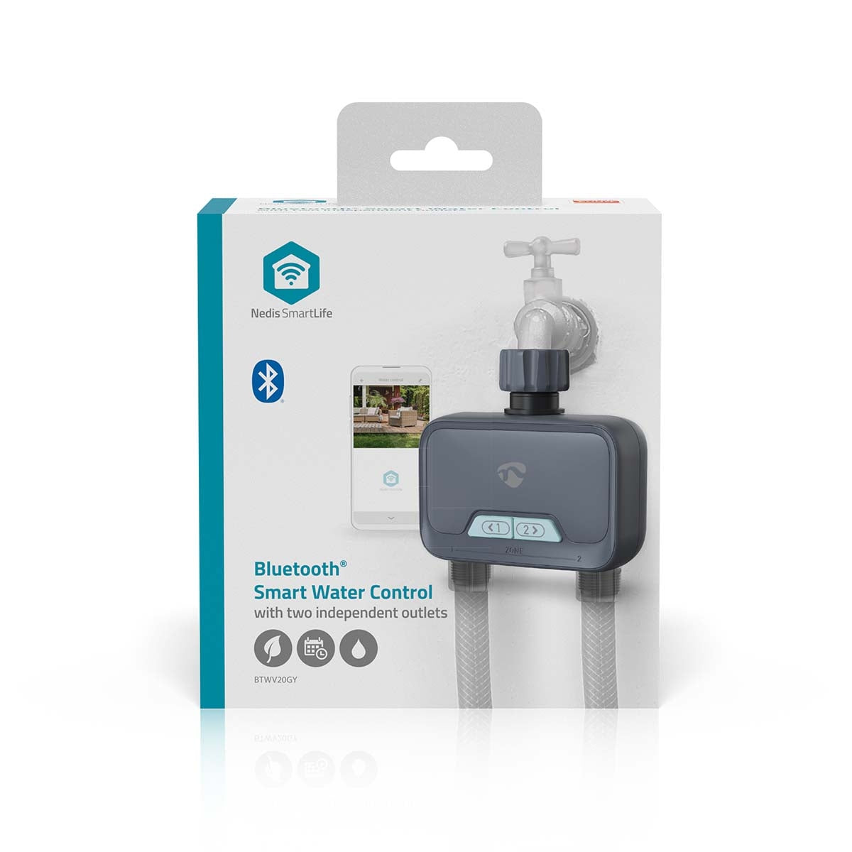SmartLife Water Control | Bluetooth® | Battery Powered | IP54 | Maximum water pressure: 8 Bar | Android™ / IOS