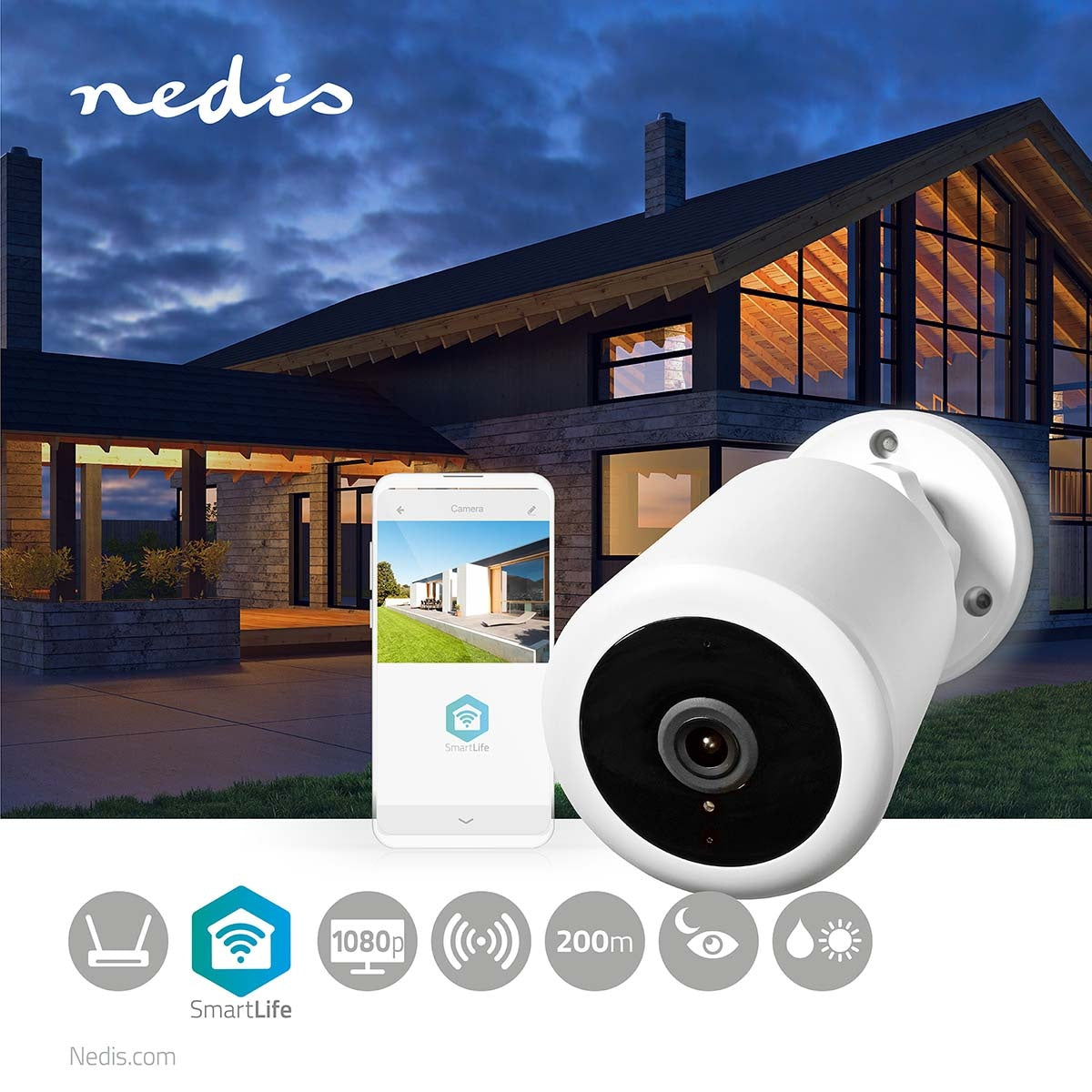 SmartLife Wireless Camera System | Additional camera | Full HD 1080p | IP65 | Night vision | White