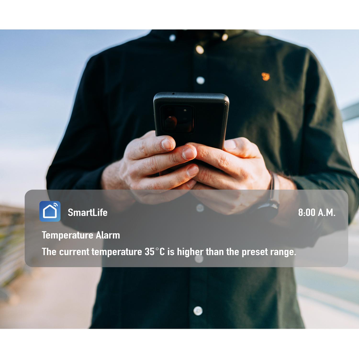 Smart Temp & Humidity Sensor Wifi Tuya