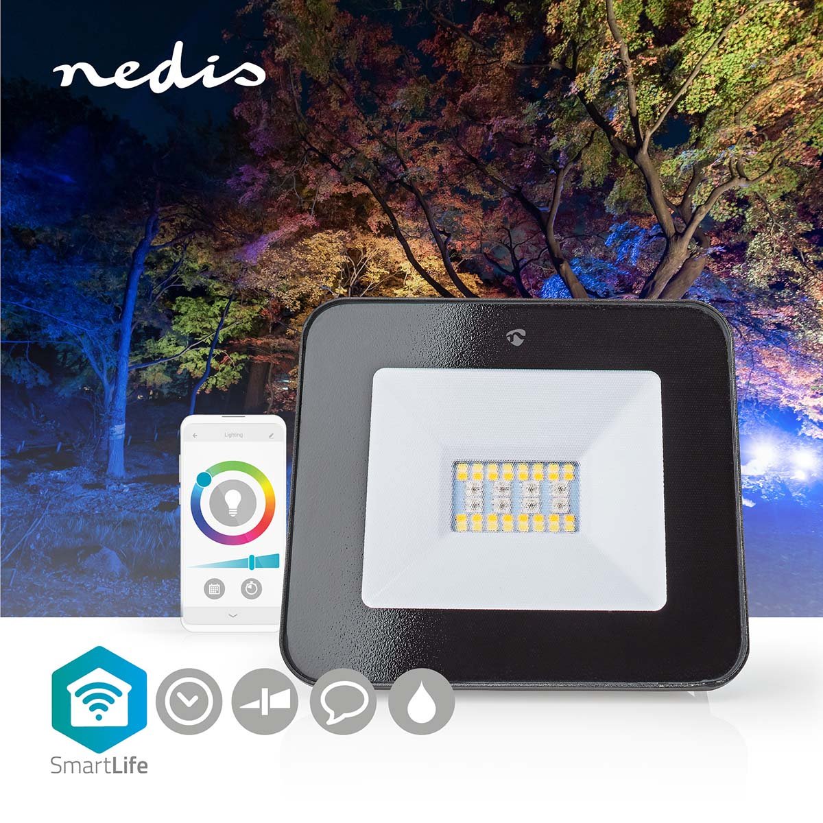 Smartlife outdoor light | 1600 lm | Wi-Fi | 20 W| RGB / Warm to cool white | 2700 - 6500 K | Aluminum | Android™ / IOS