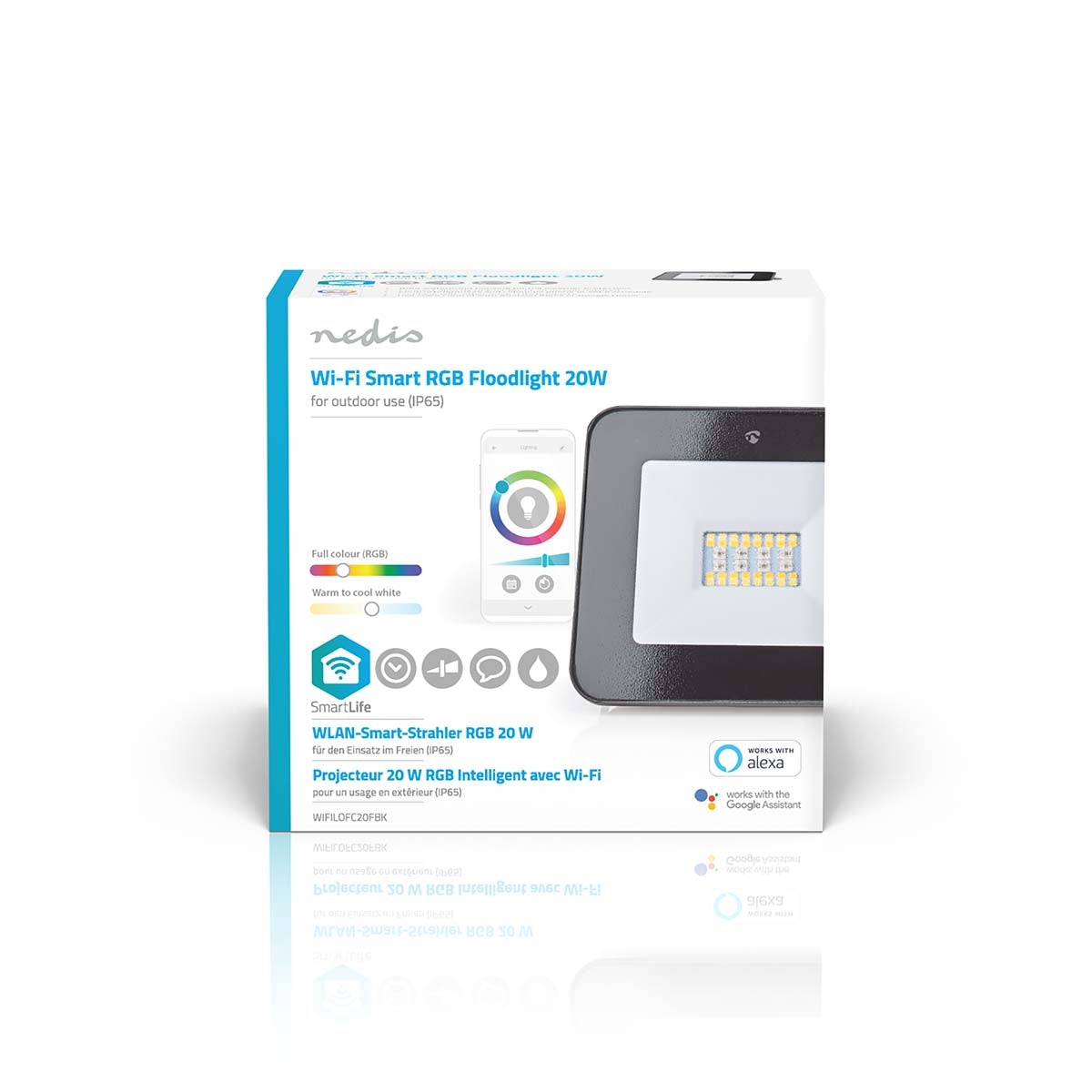 Smartlife outdoor light | 1600 lm | Wi-Fi | 20 W| RGB / Warm to cool white | 2700 - 6500 K | Aluminum | Android™ / IOS